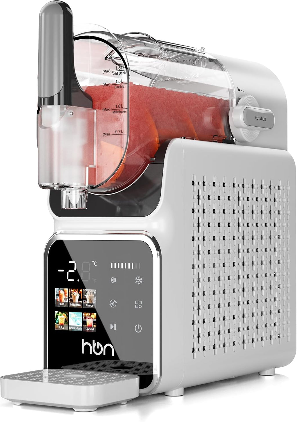 Máquina de granizados HBN 2L para hacer helados en casa con autolimpieza, no requiere hielo, 6 programas para granizados, cócteles, margaritas, frappés y batidos