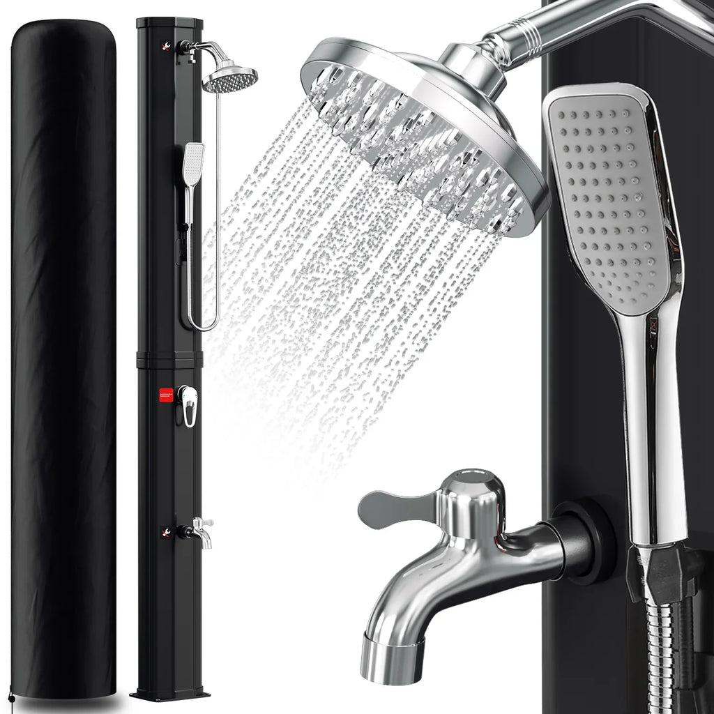 Ducha solar Sonnewelt de 60 L para jardín, incluye funda protectora y teleducha