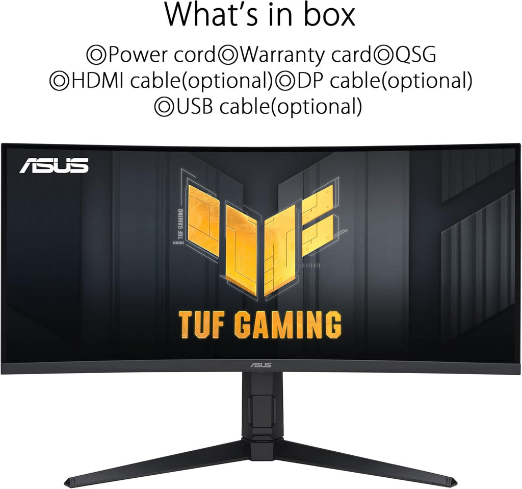 ASUS TUF Gaming VG34VQEL1A – Monitor gaming curvo de 34" UWQHD - 3440 x 1440 - 100Hz, 1ms - Freesync - 125% sRGB - HDR
