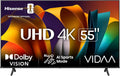 Hisense Smart TV 55 pulgadas 55A6N 4K UHD Dolby Vision HDR VIDAA con Youtube, Netflix, Disney+, Channel+ (Modelo 2024)