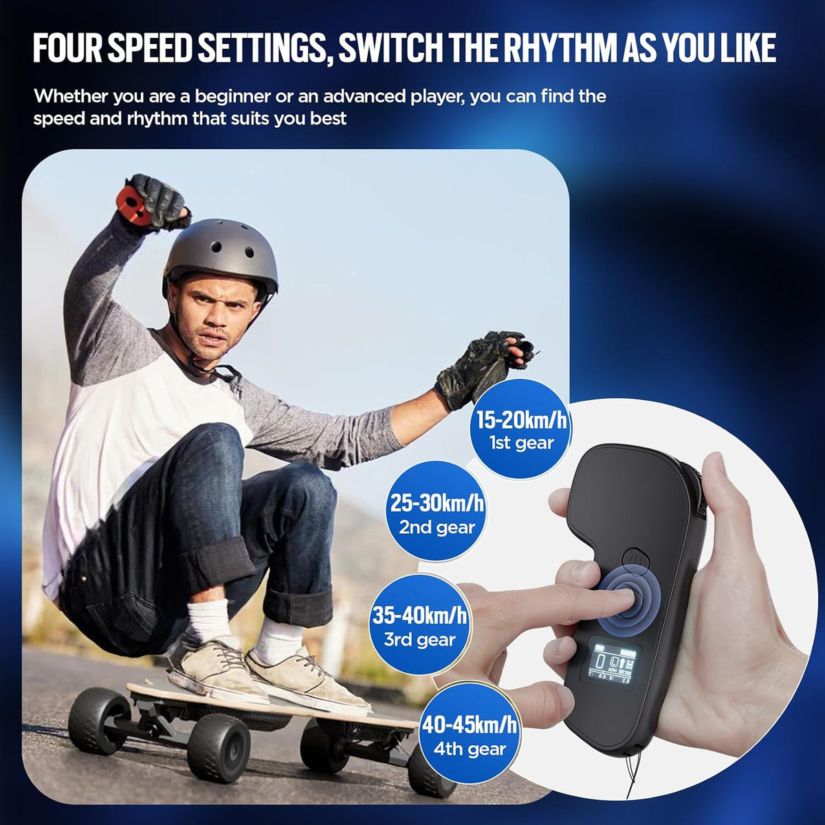Patineta eléctrica con control remoto para adultos y jóvenes, motor de 2000W/1100W/900W, velocidad ajustable