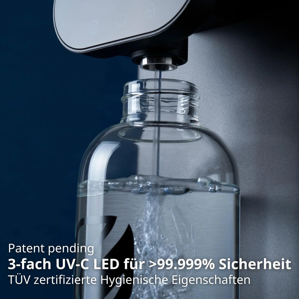 Sistema de ósmosis inversa de sobremesa Fusion Air con dispensador de agua caliente de 4,7 L, triple LED UV-C y filtrado de 10 etapas