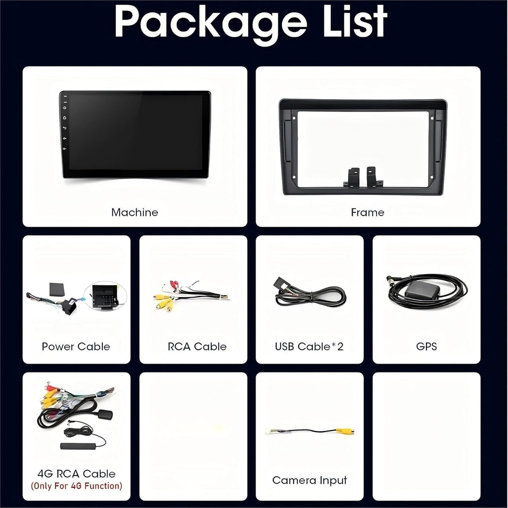 Radio multimedia Android 2DIN para coche con GPS y reproductor de video integrados para Peugeot 407 407CC SW (2004-2010), compatible con CarPlay (T1 1-16GB WiFi)