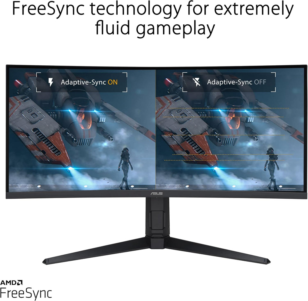 ASUS TUF Gaming VG34VQEL1A – Monitor gaming curvo de 34" UWQHD - 3440 x 1440 - 100Hz, 1ms - Freesync - 125% sRGB - HDR