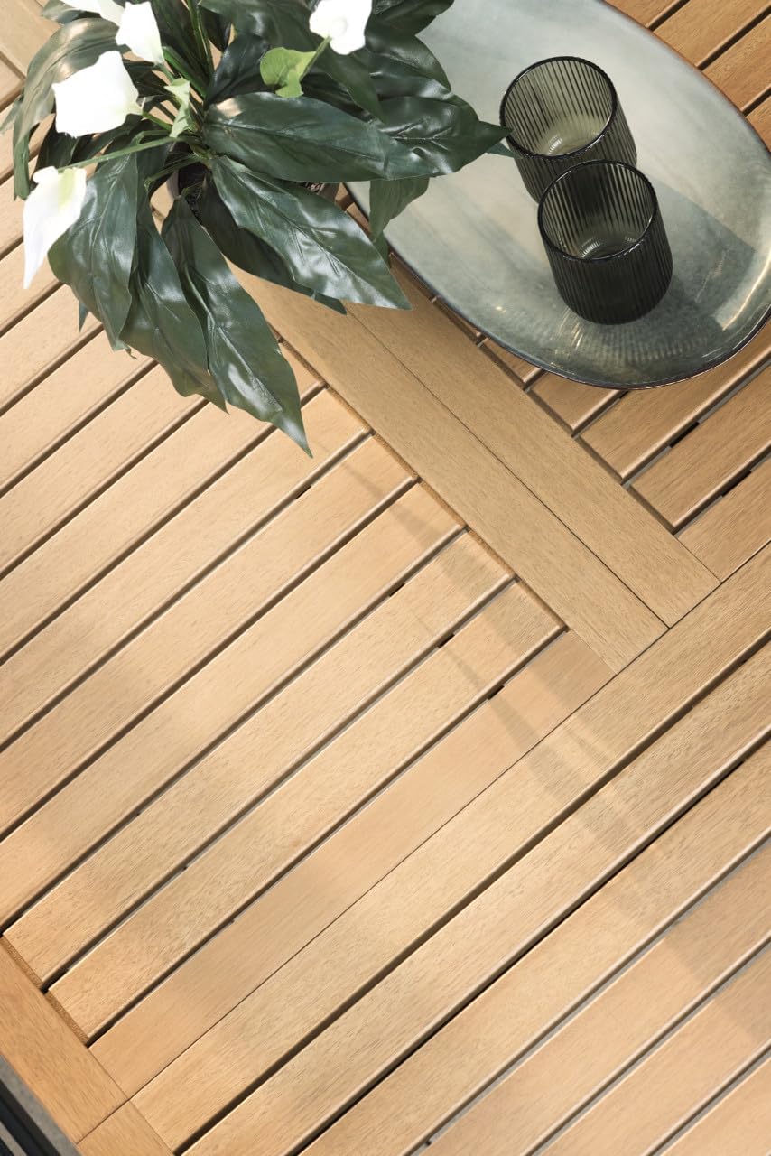 Mesa de jardín Primaster Vasto 180 x 100 cm extensible hasta 2,40 m de madera de eucalipto