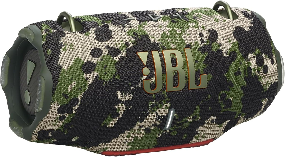 Altavoz JBL Xtreme 4 en camuflaje – Altavoz Bluetooth portátil con graves profundos, mejora de sonido por IA y batería externa integrada – Resistente al agua y al polvo – 24 horas de autonomía