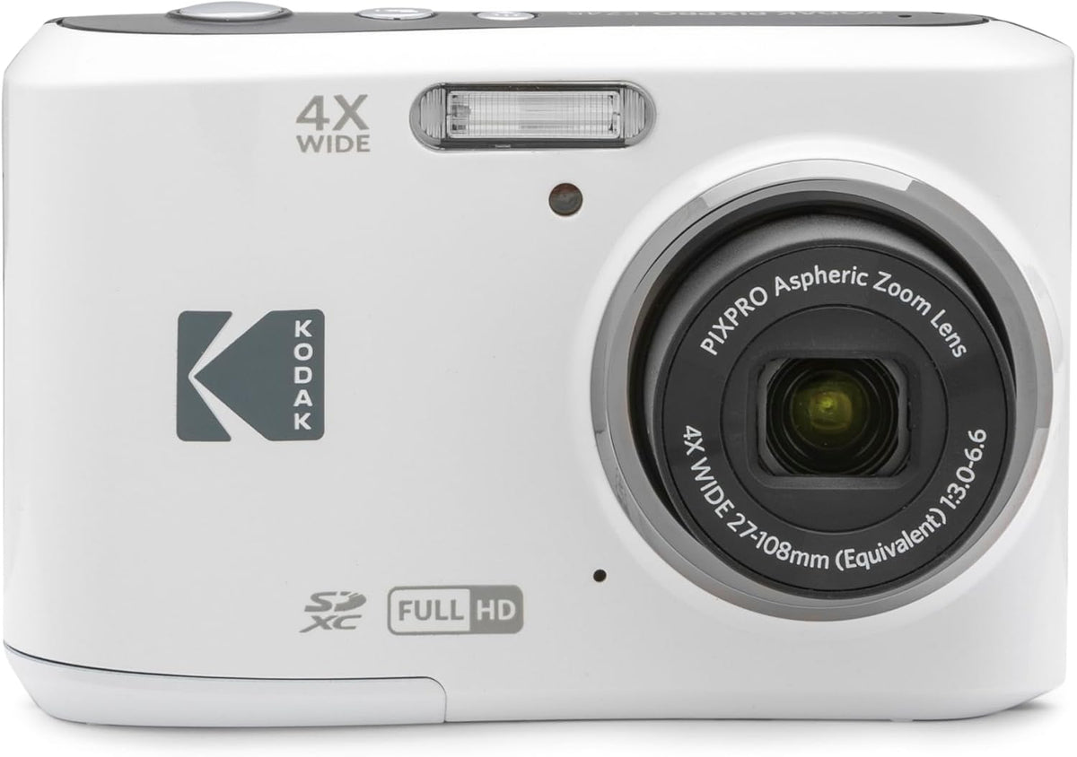 KODAK Pixpro - FZ45 - Cámara digital compacta de 16,44 megapíxeles - Negro - Blanco - 1280 x 720p