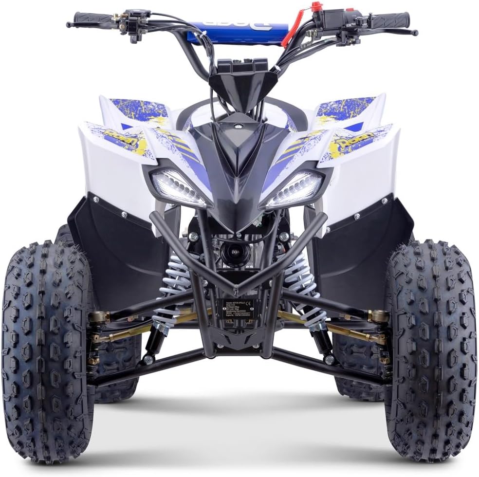 MINIQuad infantil 125cc gasolina automático con marcha atrás, azul, carga máxima 120 kg (solo para circuitos cerrados)