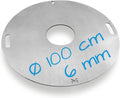 Placa de parrilla universal para barbacoa 100 cm | Plancha de fuego | Parrilla de barril | Parrilla esférica | 100 cm acero bruto grosor 6 mm | Hecho en Baviera | Plancha | Anillo de fuego | Anillo de parrilla | Anillo para barbacoa | Disco de barbacoa