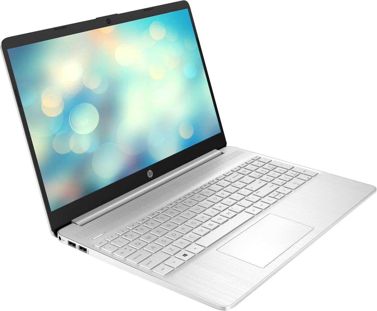 HP 15s-fq5004sf Ordenador portátil 15,6" FHD IPS, PC portátil (Intel Core i7-1255U, 16 GB de RAM, SSD 512 GB, Intel Iris XE, Windows 11), portátil plateado, teclado AZERTY