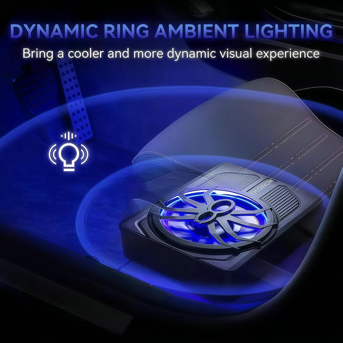 TKOWQM Subwoofer para coche, subwoofer activo de 10 pulgadas y 800 W ultraplano para debajo del asiento, amplificador de audio integrado para coche/camión con luz ambiental LED azul