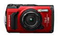 Cámara de exterior OM SYSTEM Tough TG-7, resistente al agua y a los golpes, F2.0, roja, vídeo 4K, 12 MP, zoom 4x, macro, Bluetooth, Wi-Fi