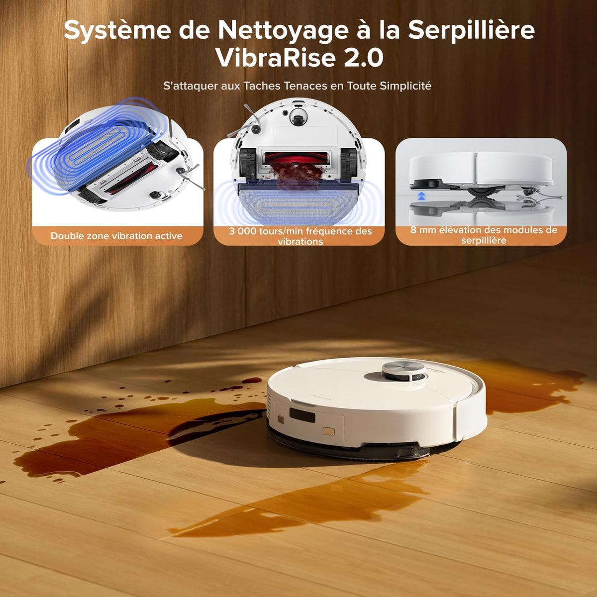 Roborock Q10 S5+ Set Robot aspirador y fregasuelos con estación, succión de 10000 Pa, vaciado automático, sistema antienredos doble, sistema VibraRise 2.0, navegación y mapeo, evasión de obstáculos, APP