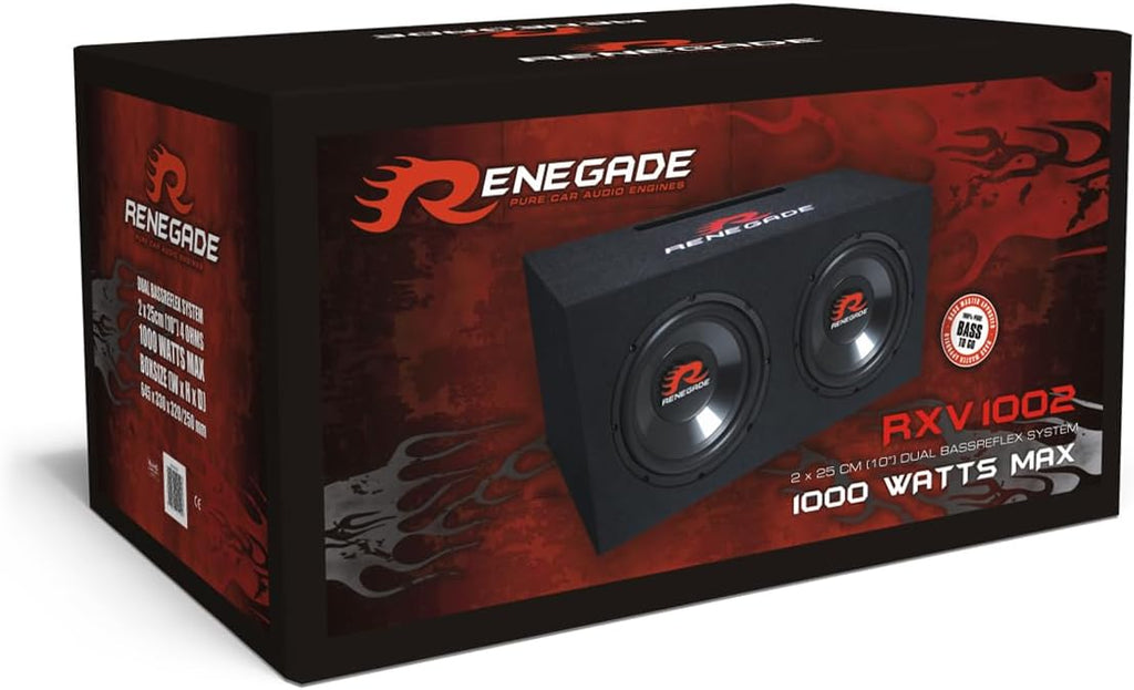 Renegade rxv1002 Altavoz de 2 vías redondo – Coche 1000 W (2 vías, 1000 W, 500 W, 4 Ohm, 92 dB, 645 mm)
