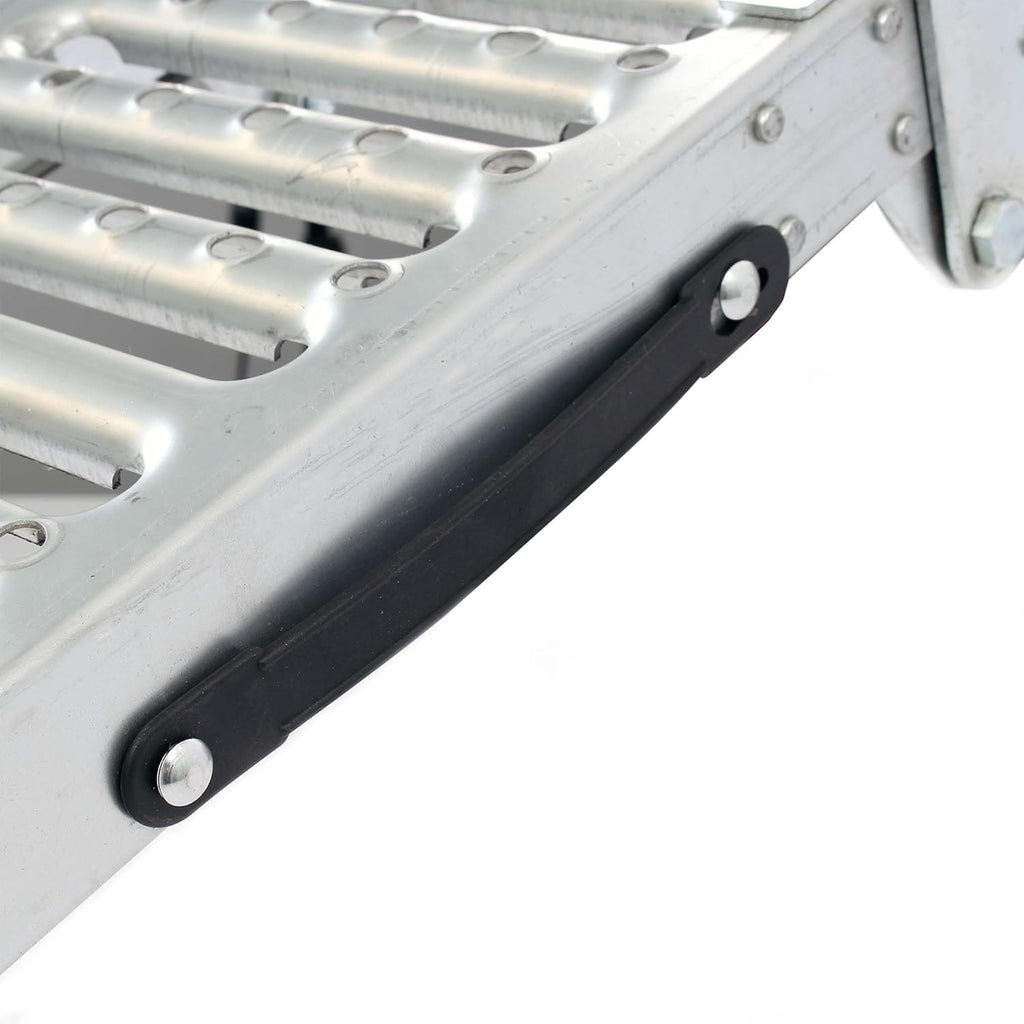 Wiltec Juego de 2 rampas de acceso plegables articuladas – 2000 x 250 x 50 mm – capacidad máx. 1600 kg – de acero – rampa de carga para mantenimiento y acceso a vehículos utilitarios, motos, ATV, quad y remolques