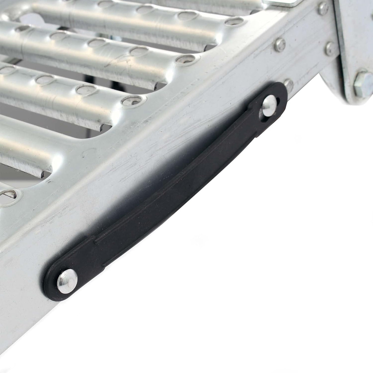 Wiltec Juego de 2 rampas de acceso plegables articuladas – 2000 x 250 x 50 mm – capacidad máx. 1600 kg – de acero – rampa de carga para mantenimiento y acceso a vehículos utilitarios, motos, ATV, quad y remolques