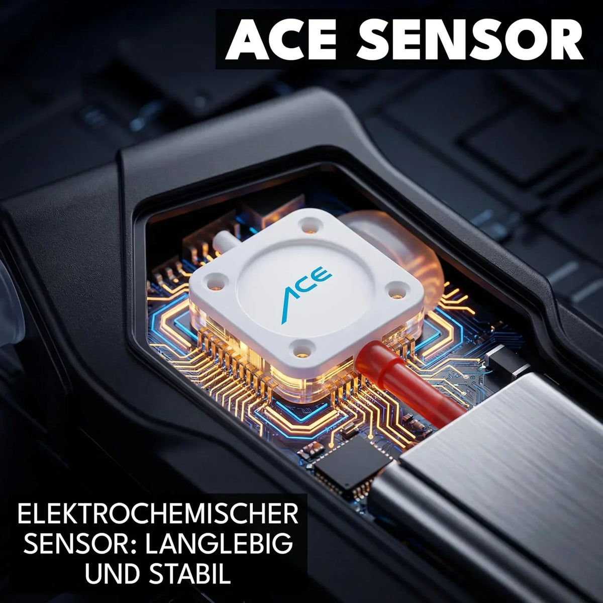 Alcoholímetro con sensor electroquímico, función de memoria, incluye boquillas, estuche de transporte y pilas AAA