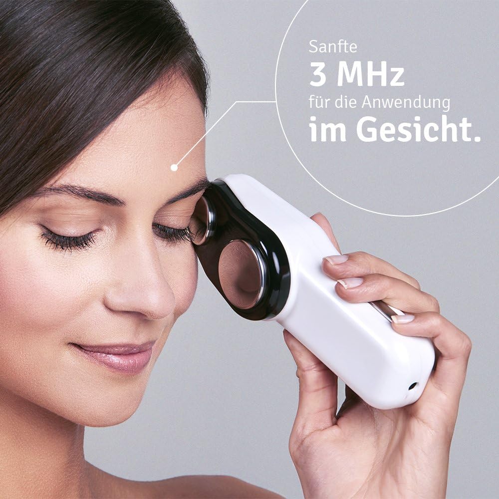 Dispositivo de terapia por ultrasonido con sonda doble de 1 MHz y 3 MHz con cable para rostro y cuerpo