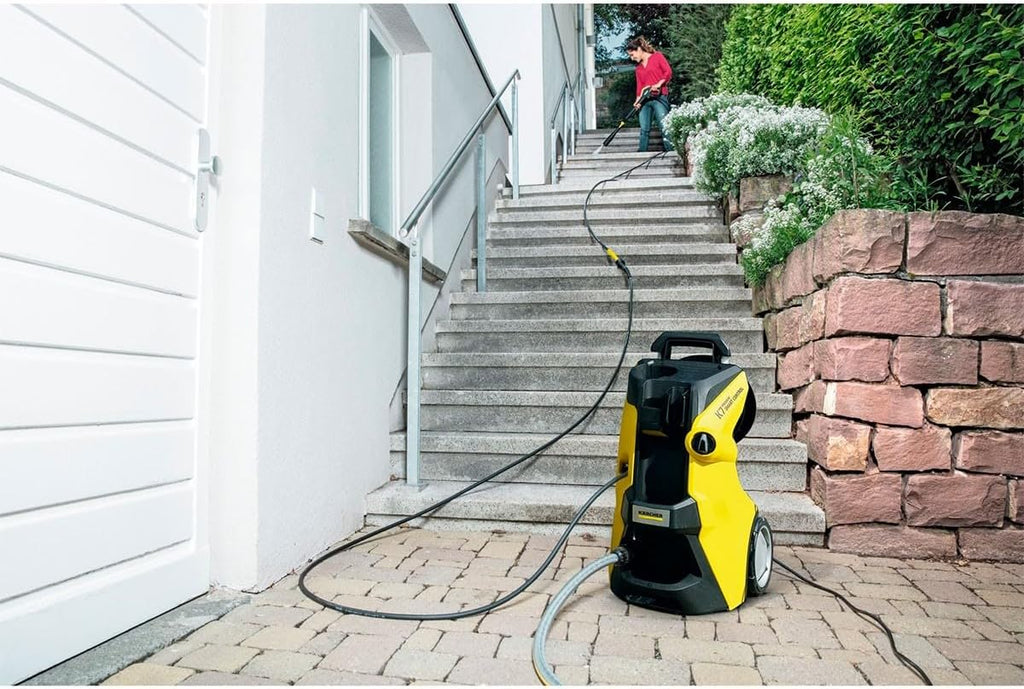 Hidrolimpiadora Kärcher K 7 Premium Smart Control Flex Home, Presión: 180 bares, Caudal: 600 l/h, Rendimiento: 60 m²/h, Filtro de agua, Peso: 18 kg, Manguera flexible, Lanza Multi Jet