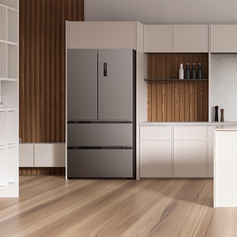 Frigorífico French Door Cecotec de acero inoxidable 510 L Bolero CoolMarket FD 510 Inox E. 183 cm de alto, 84 cm de ancho, motor Inverter Plus, refrigeración rápida y congelación rápida, MultiAirFlow, Total NoFrost