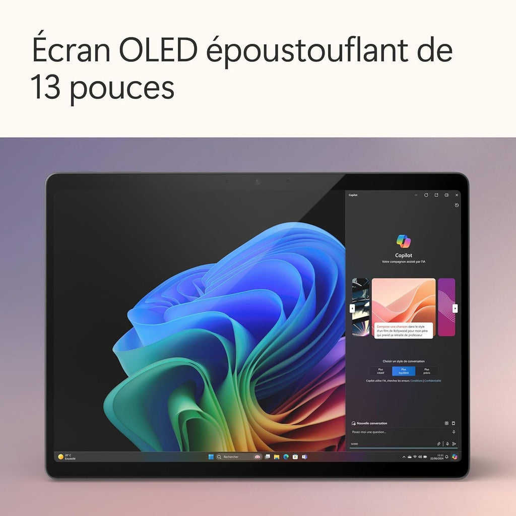 Microsoft Surface Pro (Cargador no incluido) | PC Copilot+ | Pantalla táctil OLED de 13” | Snapdragon® X Elite | 16 GB de RAM | SSD de 256 GB | Último modelo, 11.ª edición | Negro