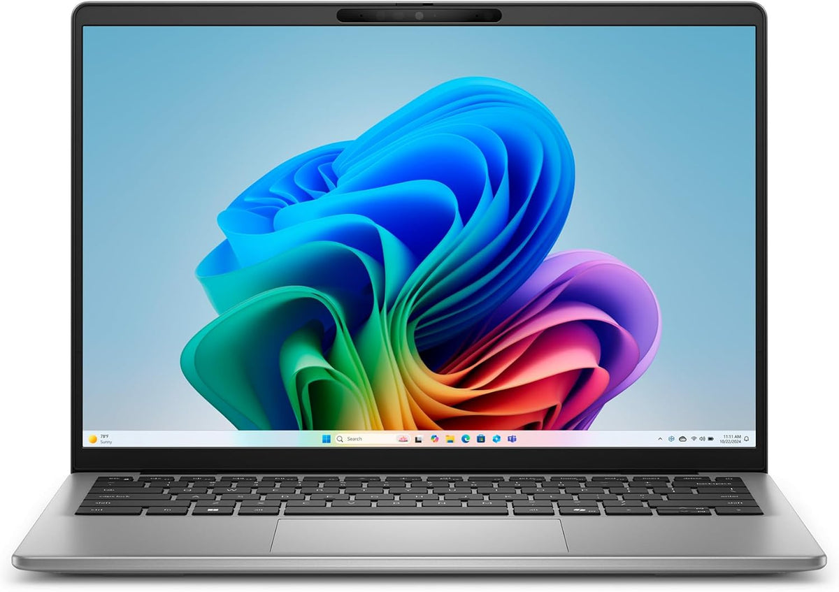 Dell Inspiron 14 (5441) Copilot+ PC portátil, pantalla de 14" FHD+ 60 Hz, Snapdragon X Plus, 16 GB de RAM, 512 GB SSD, Qualcomm Adreno, Windows 11 Home, teclado retroiluminado AZERTY - Gris Titanio