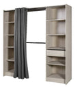 Armario vestidor imitación roble claro "eklips 2" Al. 200 x An. de 100 a 200 x Prof. 48 cm