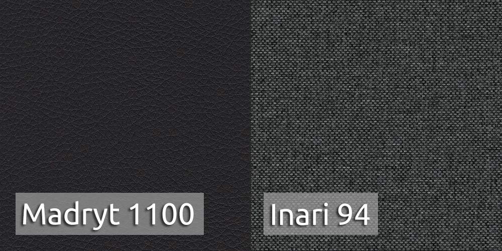 Sofnet conjunto de sofá en forma de U Faris con función de dormir - sofá, sofá cama con arcón, conjunto de sofá con función cama, sofá grande, sofá cama (negro + grafito (Madryt 1100 + Inari 94))