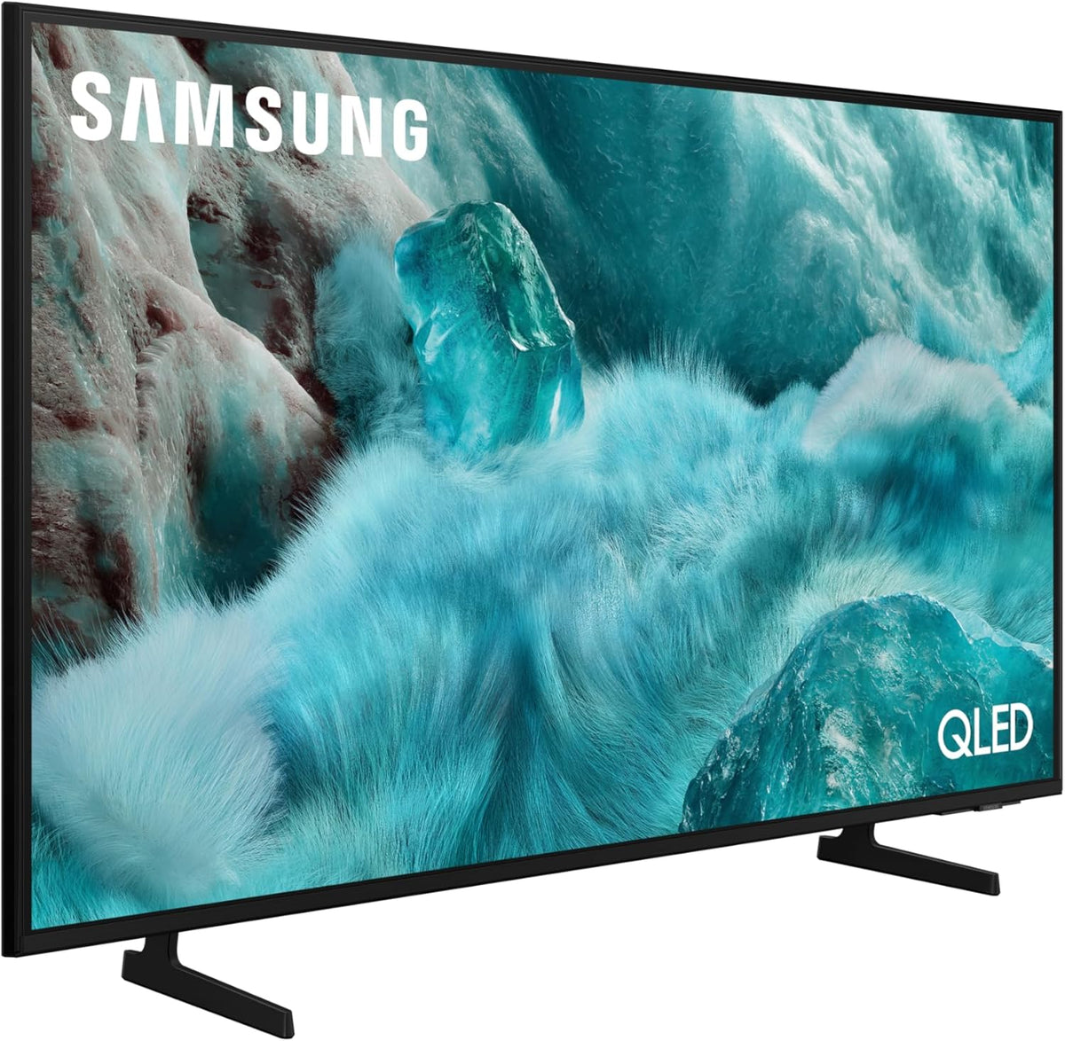 Televisor Samsung 75" QLED 4K Smart TV 75Q7F3, Quantum Dots, procesador IA Q4, WiFi, Airplay, HDR, Q-Symphony, OTS Lite, seguridad Knox, Gaming Hub, Bixby, aplicaciones de operador integradas