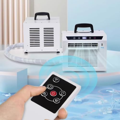 Aire acondicionado split portátil de 3000 BTU, panel táctil y control remoto, temporizador de 24 horas para oficina en casa y camping, sin necesidad de montaje