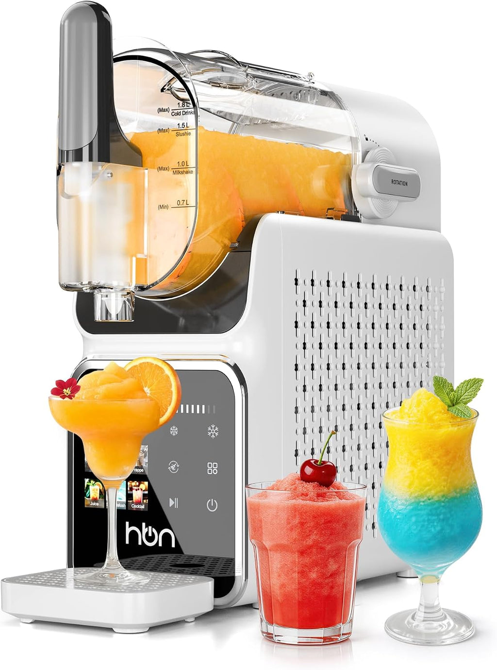 Máquina de granizados HBN 2L para hacer helados en casa con autolimpieza, no requiere hielo, 6 programas para granizados, cócteles, margaritas, frappés y batidos