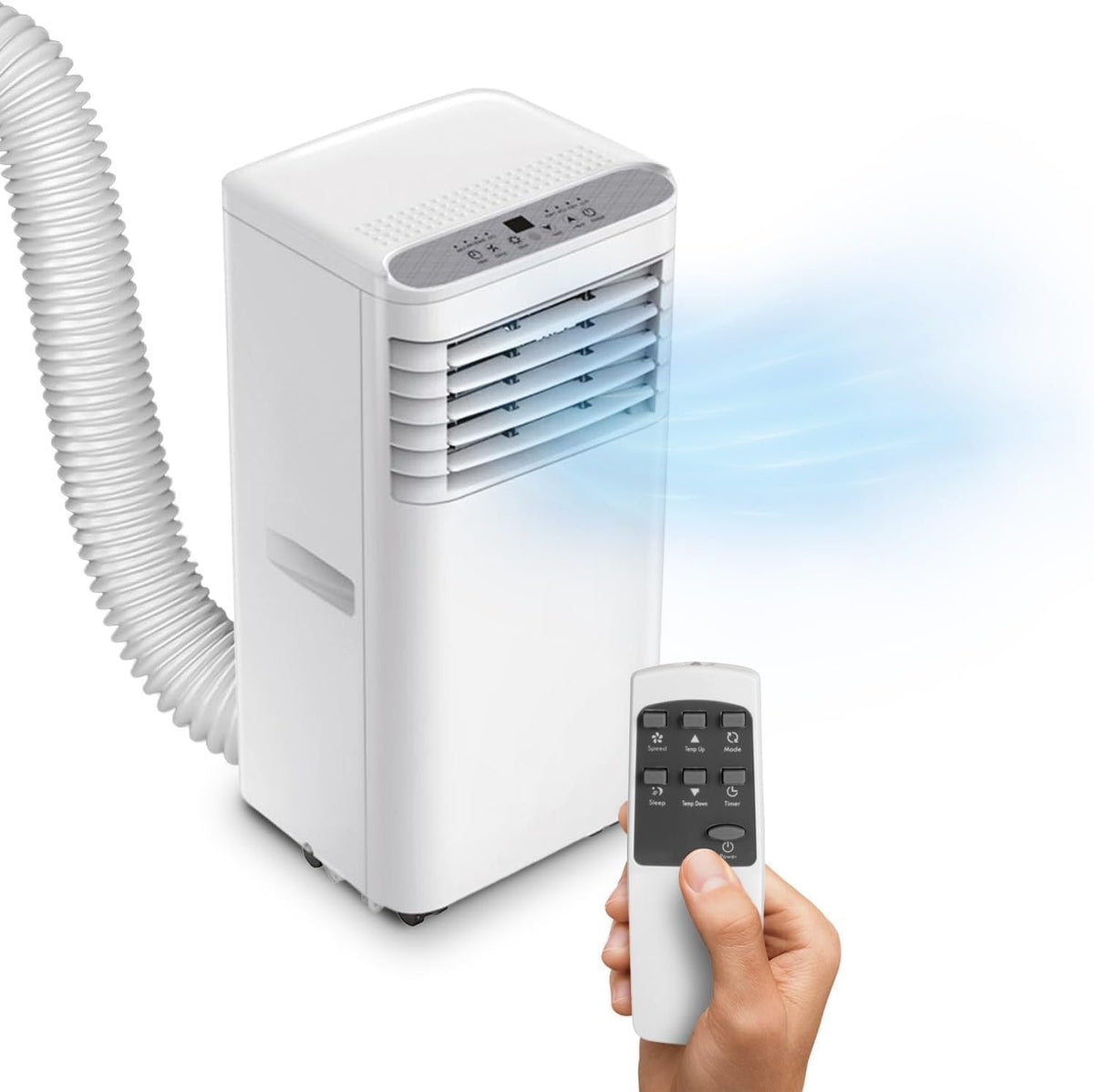 Aire acondicionado portátil Avilia 9000 BTU 3 en 1: deshumidificador, refrigerador y ventilador | Aire acondicionado sin unidad exterior para el hogar y la oficina
