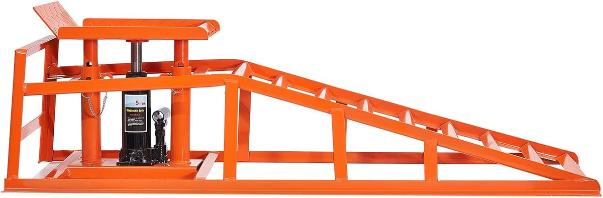 Rampas hidráulicas para coche VEVOR, 2 unidades, altura de elevación de 27-36 cm, rampas de servicio portátiles para mantenimiento de garaje, cambio de aceite y reparación de camiones, capacidad de carga de 1 t (por rampa)