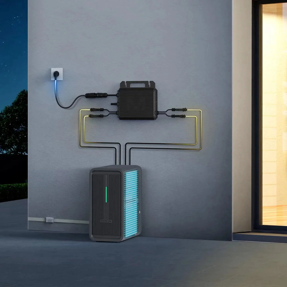 B2500 Almacenamiento solar de 2240 Wh para centrales eléctricas de balcón, batería LiFePO4 ampliable, Plug & Play, IP65