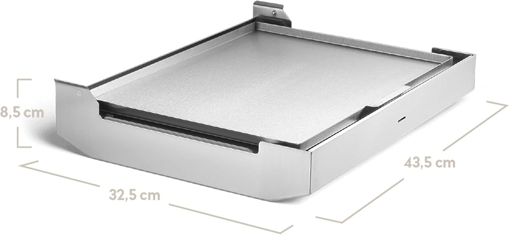 Barbacoa de gas para camping BURNHARD® JONES, barbacoa plegable de acero inoxidable con tapa, 2 quemadores, 6,4 kW, incluye bolsa de transporte con función de mochila y herramienta multiusos, barbacoa plegable ideal para camping