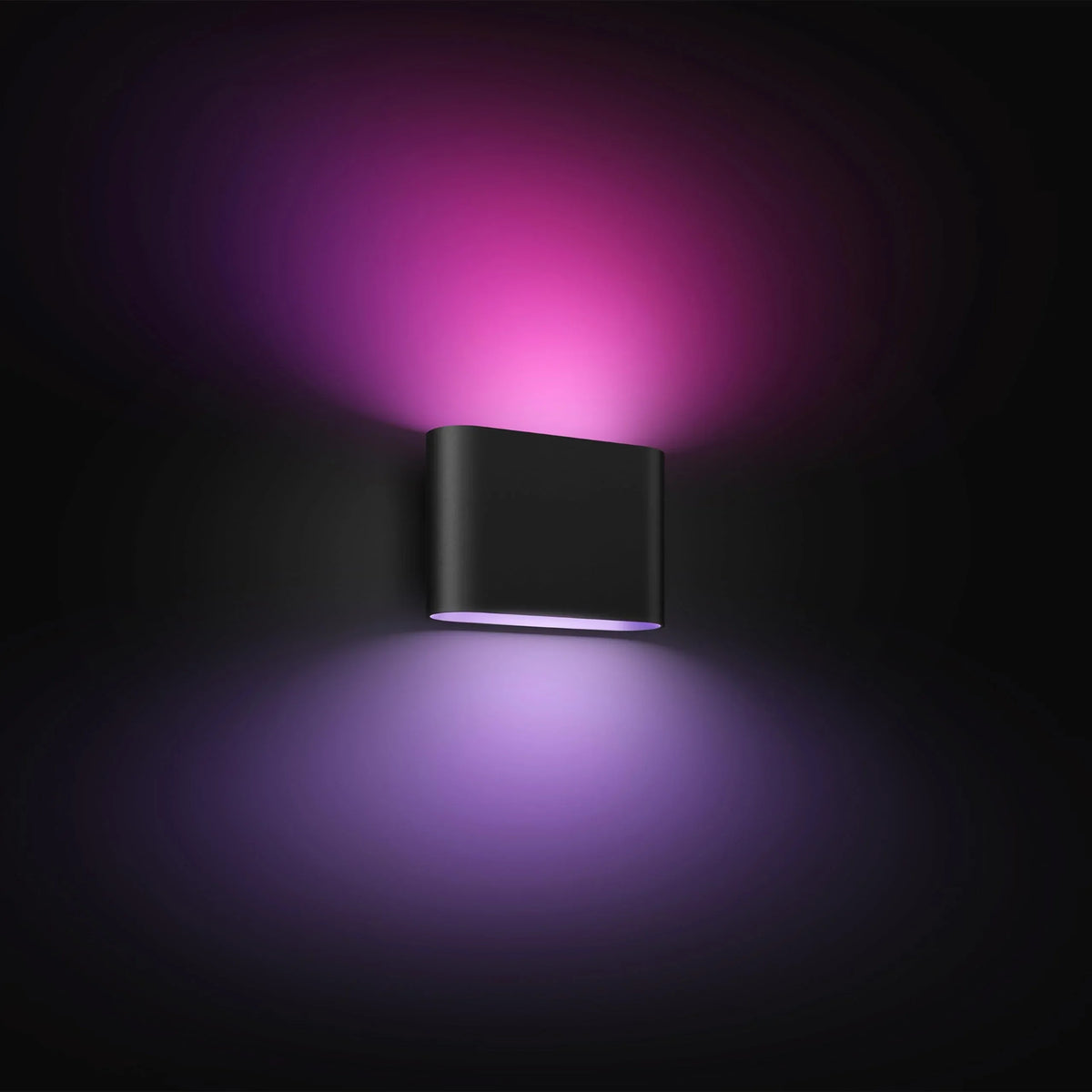 Aplique LED Dymera 10 W 1500 lm IP44 negro con cambio de color y control por voz para interiores y exteriores