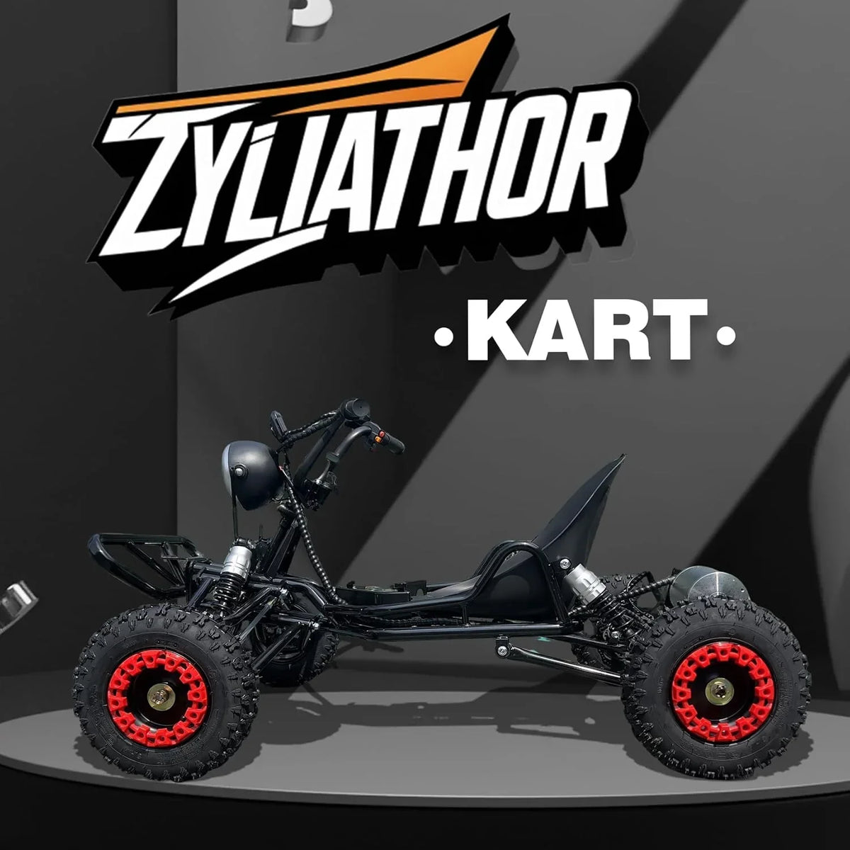 Kart Eléctrico 48V para Adultos y Niños - Motor 2000W (19-60 km/h), Llantas Todo Terreno 6'', Batería 10.4Ah (Autonomía 19+ km), Capacidad 200 kg, 3 Modos de Velocidad, Luces LED