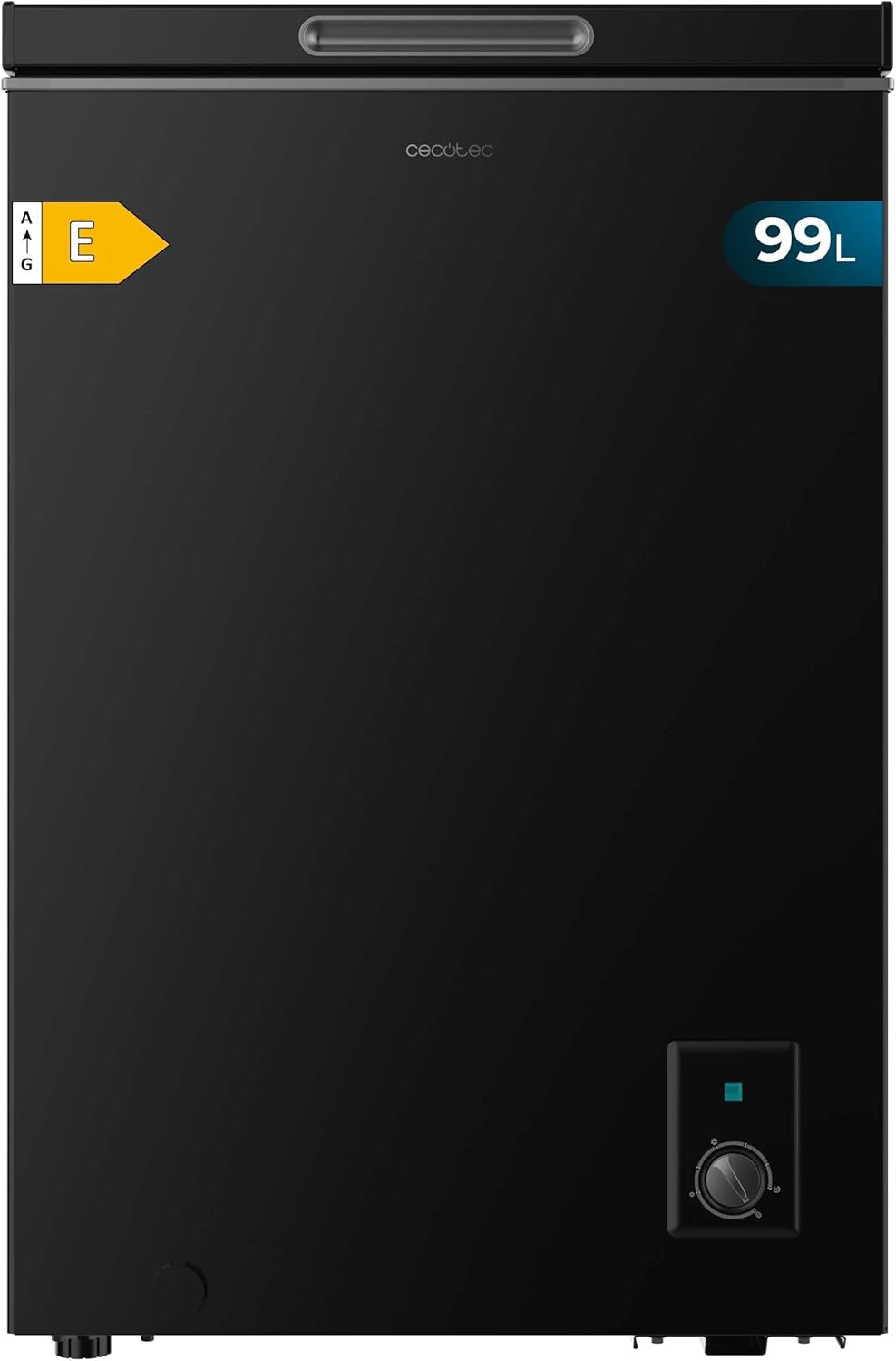 Congelador Arcón Cecotec Negro 99 L Bolero CoolMarket Chest 99 Black E. Congelador, 83,5 cm de altura y 54,5 cm de anchura, convertible en frigorífico, clase energética E, congelación rápida (Fast Freezing)