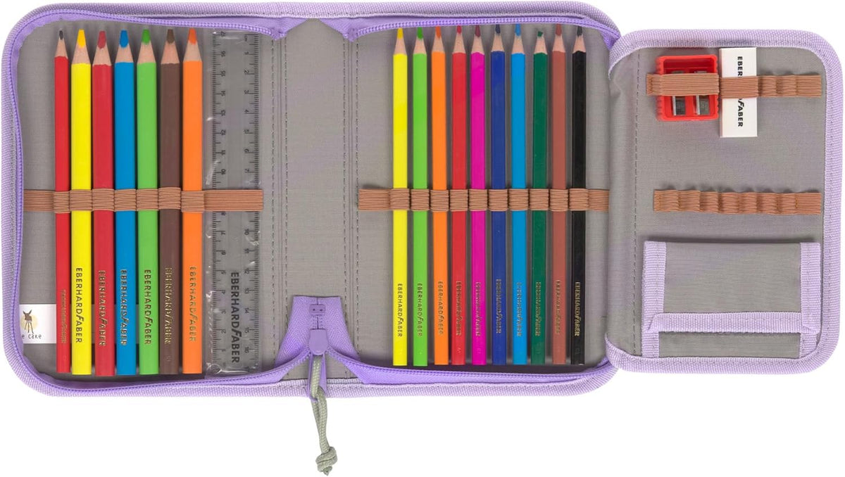 LÄSSIG Set de mochila escolar de 7 piezas para niños/School Set Boxy Unique Negro