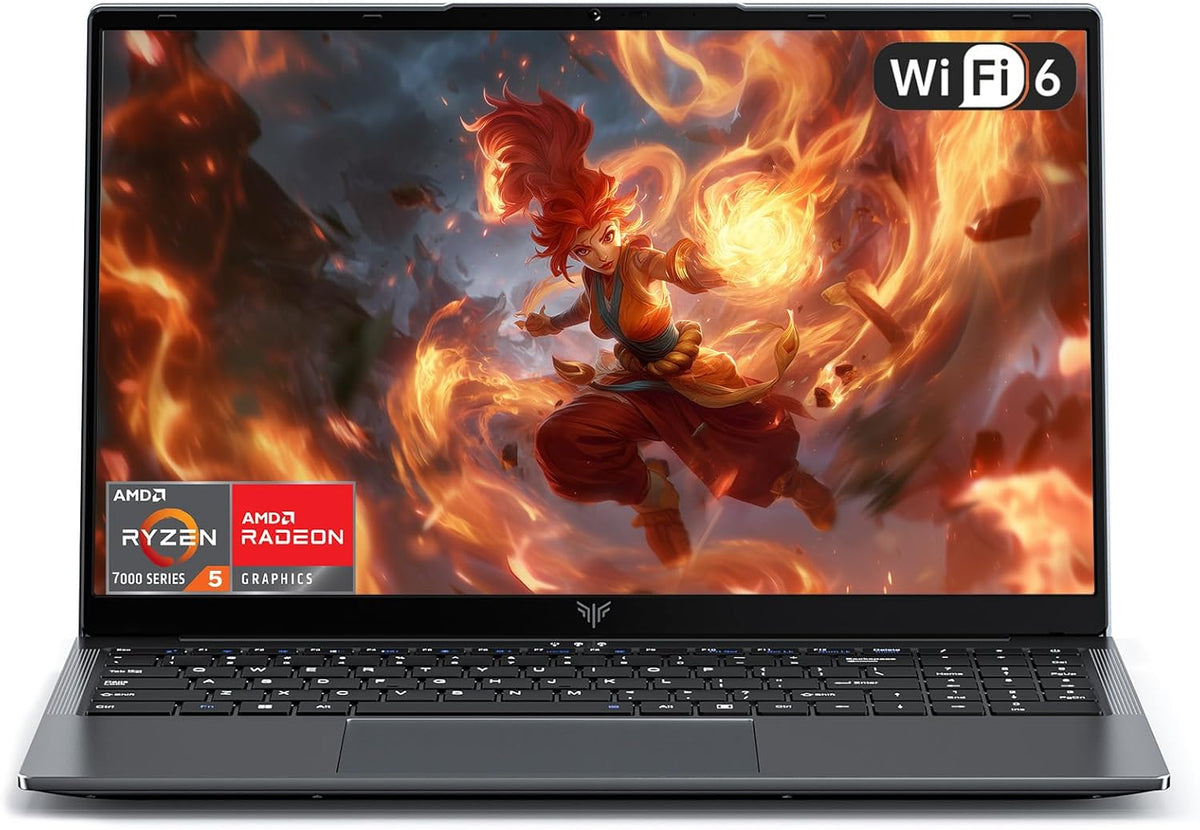 ACEMAGIC Portátiles 15.6 Pulgadas Ryzen 5 7430U (6C/12 hilos, hasta 4.3Ghz) Pc Portátil 16GB RAM 512GB SSD DDR4*2 Doble Canal, WiFi 6, 1080FHD, Tipo C, HDMI, USB3.2, BT5.2, Laptops