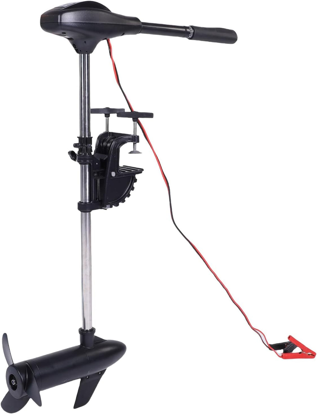 Motor eléctrico para curricán Haofy con mango telescópico, 5 velocidades hacia adelante, empuje de 30 libras, mango de 76 cm para kayak, pesca, hélice de 3 palas, motor con escobillas de 1800 RPM