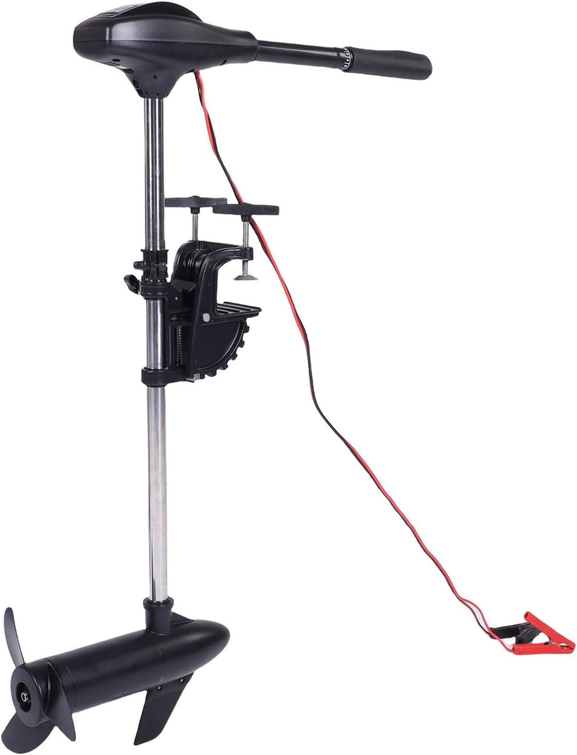 Motor eléctrico para curricán Haofy con mango telescópico, 5 velocidades hacia adelante, empuje de 30 libras, mango de 76 cm para kayak, pesca, hélice de 3 palas, motor con escobillas de 1800 RPM