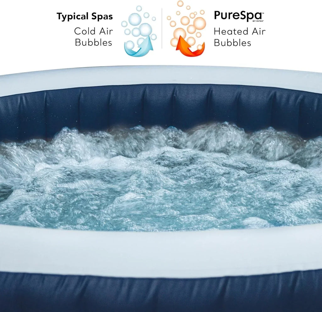 Spa Hinchable Intex para 4 Personas Bubble Massage Navy (55084)