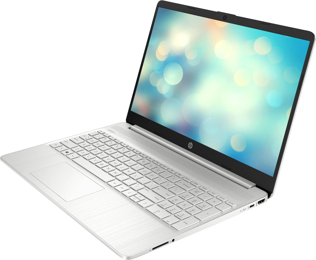 HP 15s-fq5004sf Ordenador portátil 15,6" FHD IPS, PC portátil (Intel Core i7-1255U, 16 GB de RAM, SSD 512 GB, Intel Iris XE, Windows 11), portátil plateado, teclado AZERTY