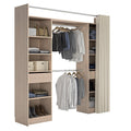 Kit de vestidor de 2 columnas reversibles con 2 cajones efecto roble Balsam, Al. 220 x An. 220 x Pr. 48 cm