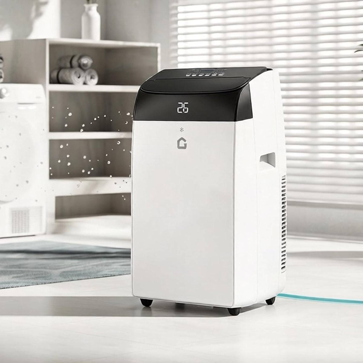 Aire acondicionado portátil Garvee de 10000 BTU, unidad 4 en 1 con refrigeración, deshumidificación y ventilación, funcionamiento silencioso