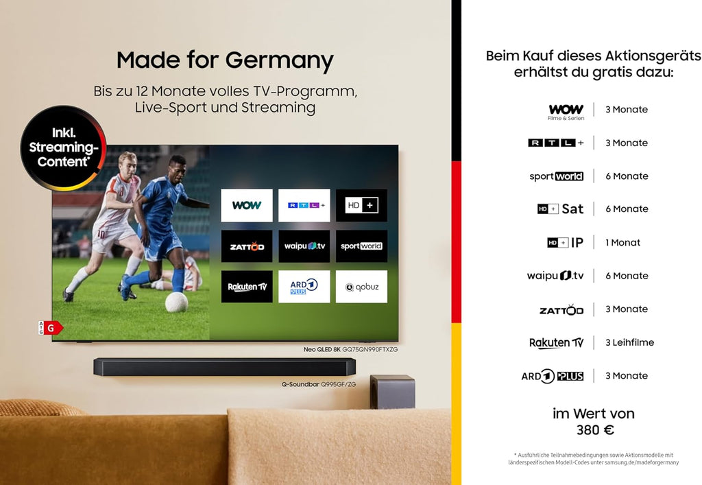 Televisor QLED Q8F 4K de 75 pulgadas (189 cm) UHD, procesador Q4 AI, Quantum Dot para colores reales, diseño AirSlim, escalado 4K, Gaming Hub, contenido gratuito, Smart TV con IA