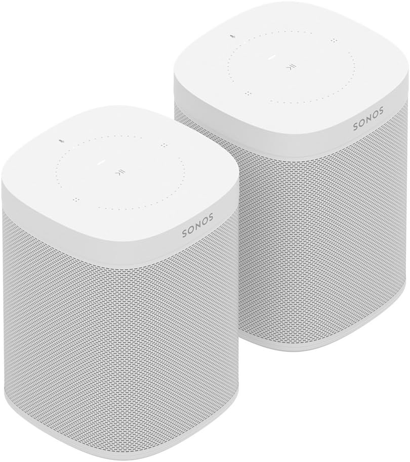 Altavoz inteligente Sonos One, negro – Altavoz Wi-Fi inteligente con control por voz Alexa, Google Assistant y AirPlay – Altavoz multiroom para streaming de música ilimitado
