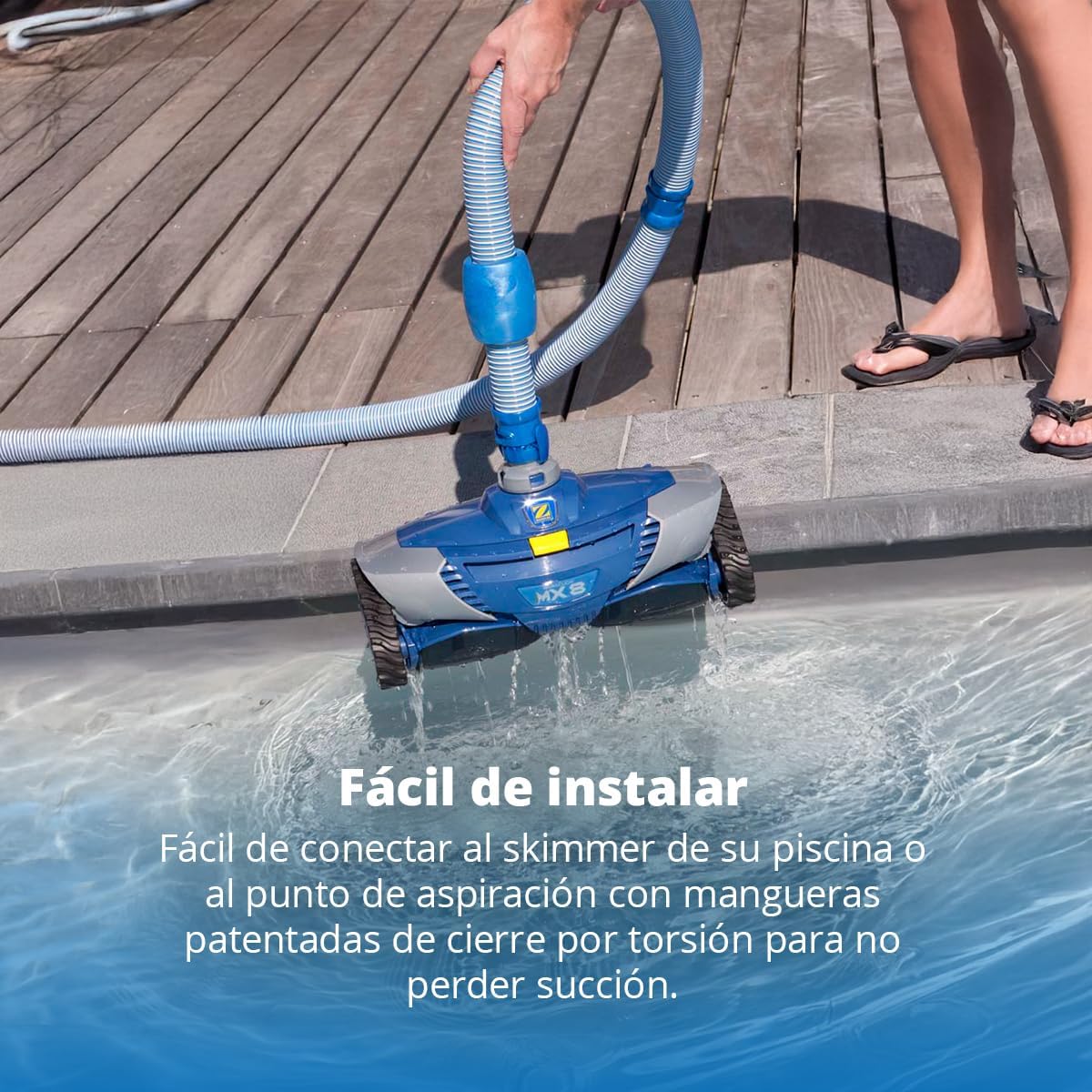 Limpiafondos hidráulico para piscinas Zodiac MX8 para piscinas enterradas de hasta 12 x 6 m