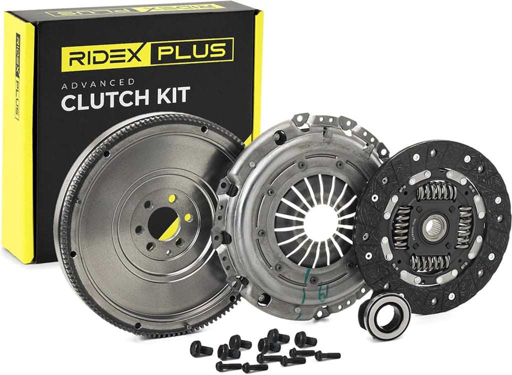 RIDEX PLUS 479C0081P Kit de embrague con volante motor, con disco de embrague y con cojinete de desembrague para VW Golf VI 3/5 puertas (5K1), Golf V 3/5 puertas (1K1), Touran I (1T1, 1T2), Touran I (1T3)